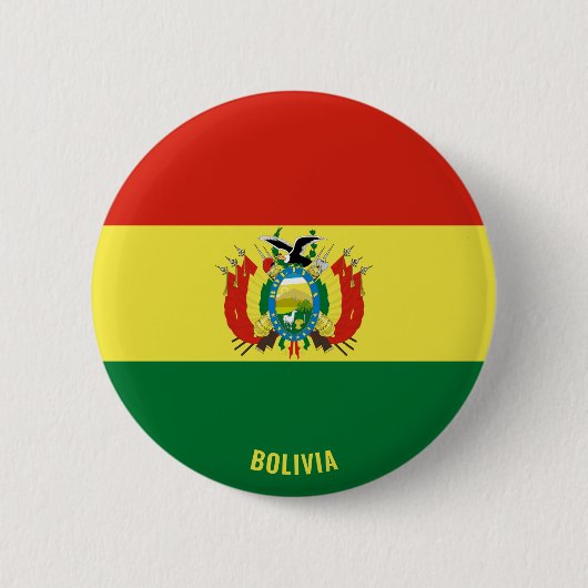 Bolivia Vlag Charming Patriottic Ronde Button 5,7 Cm (Voorkant)