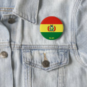 Bolivia Vlag Charming Patriottic Ronde Button 5,7 Cm (In situ)