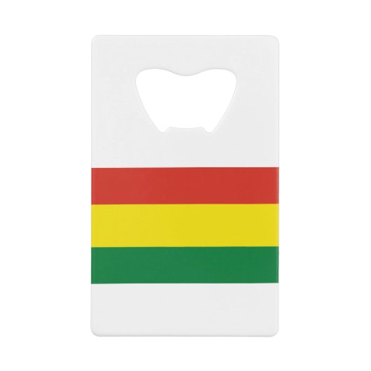 Bolivia vlag creditkaart flessenopener (Voorkant)