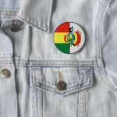 Bolivia Vlag en wapenschild Patriottische Button (In situ)
