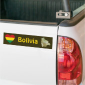 Bolivia Vlag Hart + Landkaart Bumpersticker (Op Truck)