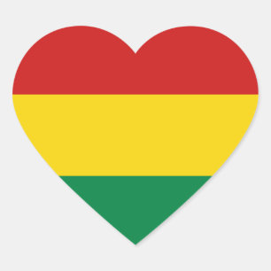 Bolivia Vlag Hart Sticker