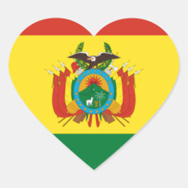 Bolivia vlag hart sticker