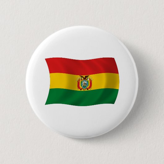 Bolivia Vlag Knop Ronde Button 5,7 Cm (Voorkant)