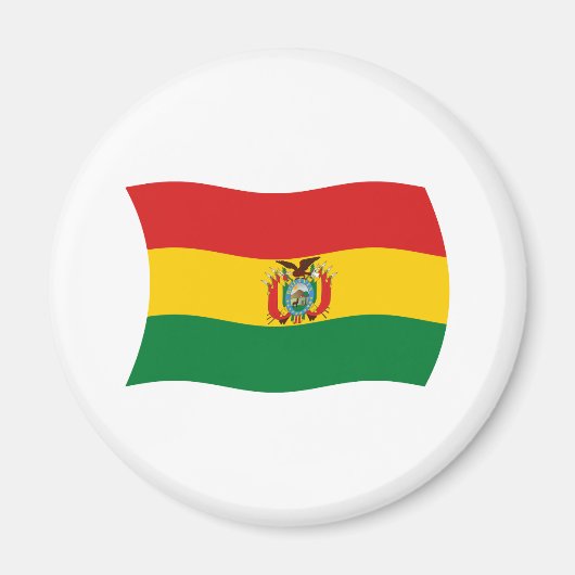 Bolivia Vlag Magneet (Voorkant)