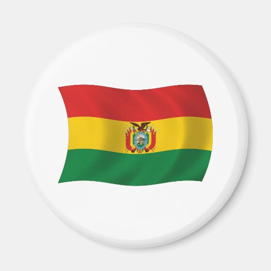 Bolivia Vlag Magneet (Voorkant)