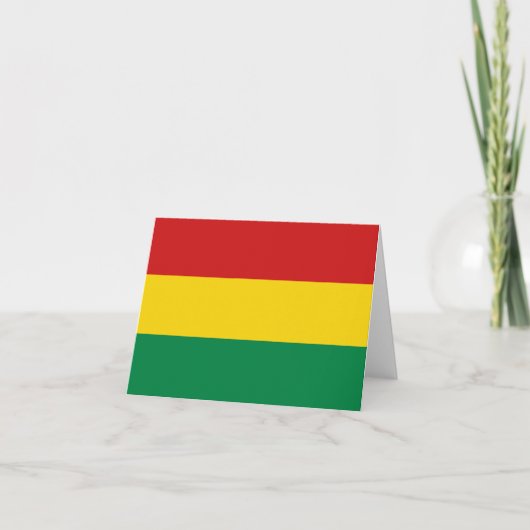 Bolivia Vlag Notitiekaart (Voorkant)
