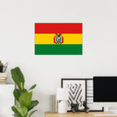 Bolivia vlag poster (Thuiskantoor)