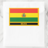 Bolivia vlag rechthoekige sticker (Tas)