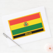 Bolivia vlag rechthoekige sticker (Envelop)