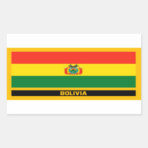 Bolivia vlag rechthoekige sticker