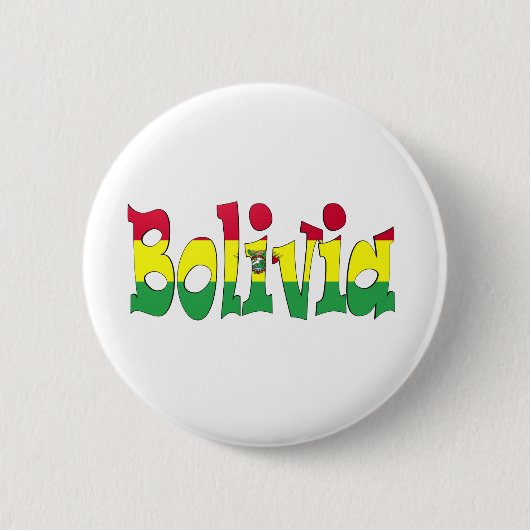 Bolivia vlag ronde button 5,7 cm (Voorkant)