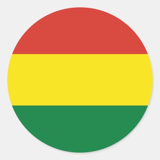 Bolivia vlag ronde sticker (Voorkant)