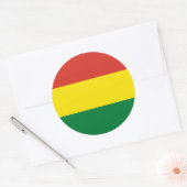 Bolivia vlag ronde sticker (Envelop)