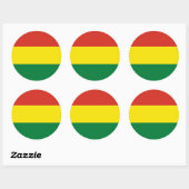 Bolivia vlag ronde sticker (Vel)