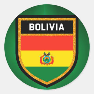 Bolivia vlag ronde sticker