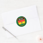 Bolivia vlag ronde sticker (Envelop)