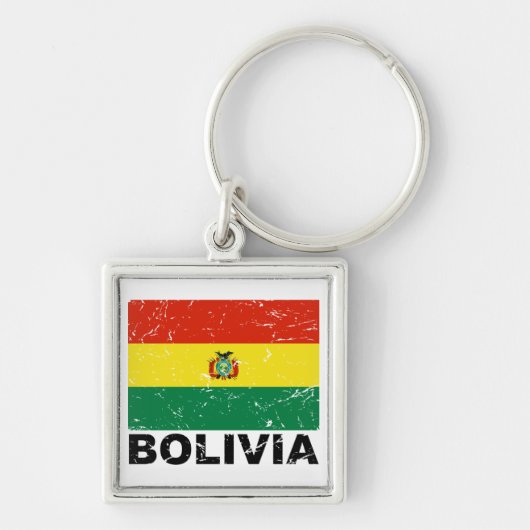 Bolivia  vlag sleutelhanger (Voorkant)