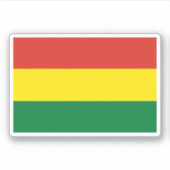 Bolivia vlag sticker (Voorkant)