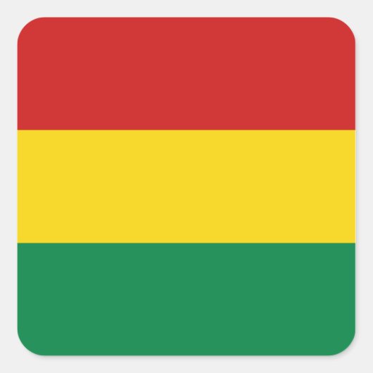 Bolivia Vlag Sticker (Voorkant)