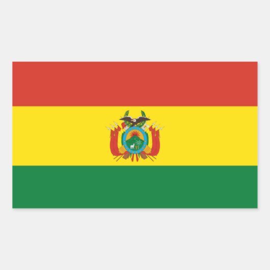 Bolivia* Vlag Sticker Bandera de Bolivia (Voorkant)