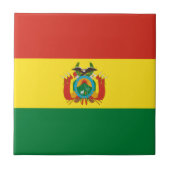 Bolivia vlag tegeltje (Voorkant)