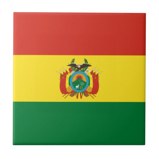 Bolivia vlag tegeltje (Voorkant)