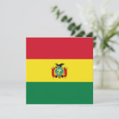Bolivia Vlag Uitnodiging (Staand voorkant)