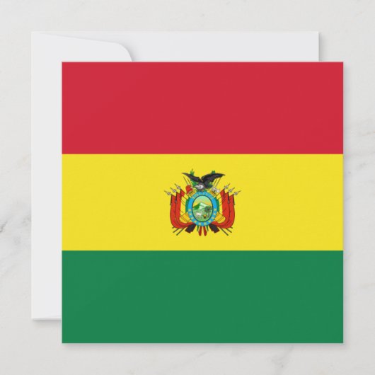 Bolivia Vlag Uitnodiging (Voorkant)