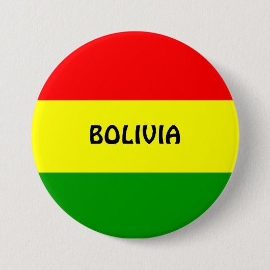 BOLIVIA: vlag van Bolivia Ronde Button 7,6 Cm (Voorkant)