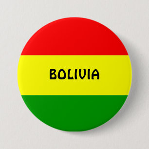 BOLIVIA: vlag van Bolivia Ronde Button 7,6 Cm