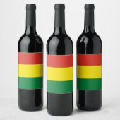 Bolivia vlag wijn etiket (Flessen)