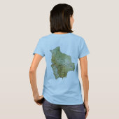 Bolivia Vlag x Kaart T-Shirt (Achterkant volledig)