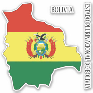 Bolivia Vlaggenkaartsticker Sticker