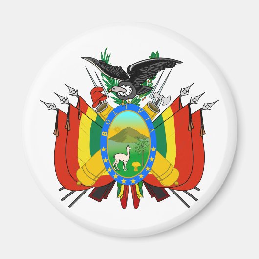 Bolivia Wapenmagneet Magneet (Voorkant)