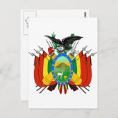 Bolivia wapenschild BO Briefkaart (Voorkant / Achterkant)