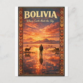 BOLIVIA – Where Earth Meets the Sky Briefkaart