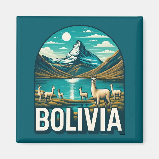Bolivia Zuid-Amerika Magneet (Voorkant)