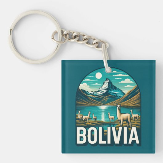 Bolivia Zuid-Amerika Sleutelhanger (voorkant)