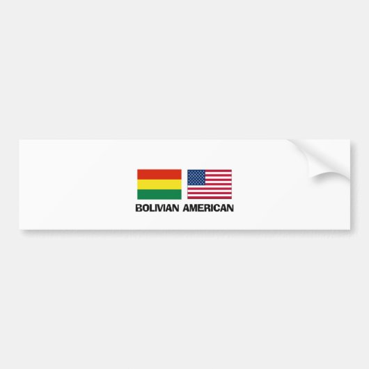 Boliviaans Amerikaans Bumpersticker (Voorkant)