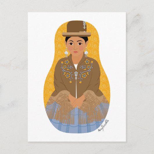 Boliviaans, Aymara Matryoshka Briefkaart (Voorkant)
