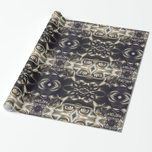 Boliviaans bloemetjespapier voor het inpakken van  cadeaupapier (Uitgerold)