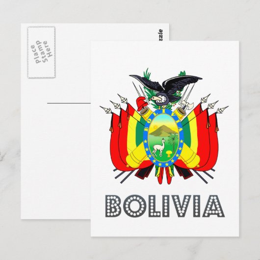 Boliviaans Emblem Briefkaart (Voorkant / Achterkant)