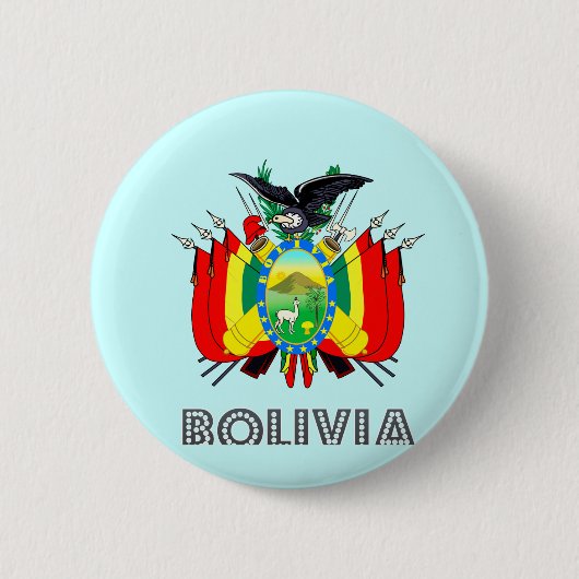 Boliviaans Emblem Ronde Button 5,7 Cm (Voorkant)