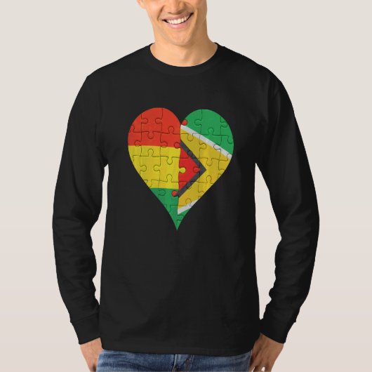 Boliviaans - Guyanese vlag Heart T-shirt (Voorkant)