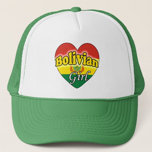 Boliviaans meisje trucker pet (Voorkant)