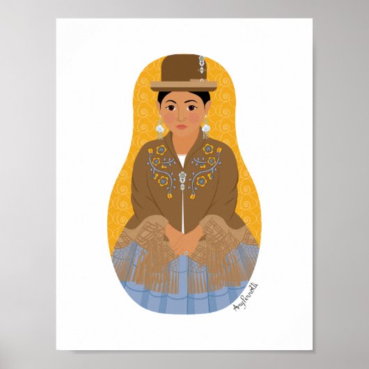 Boliviaanse Aymara Matryoshka Poster (Voorkant)