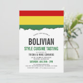 Boliviaanse keuken | Flag White Invite Kaart (Staand voorkant)