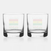 Boliviaanse vlag Bolivia Groene Personalisatie Whisky Glas (Achterkant)