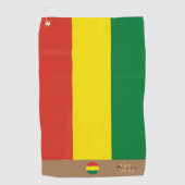 Boliviaanse vlag en Bolivia monogrammen / golfhand Golfhanddoek (Voorkant)